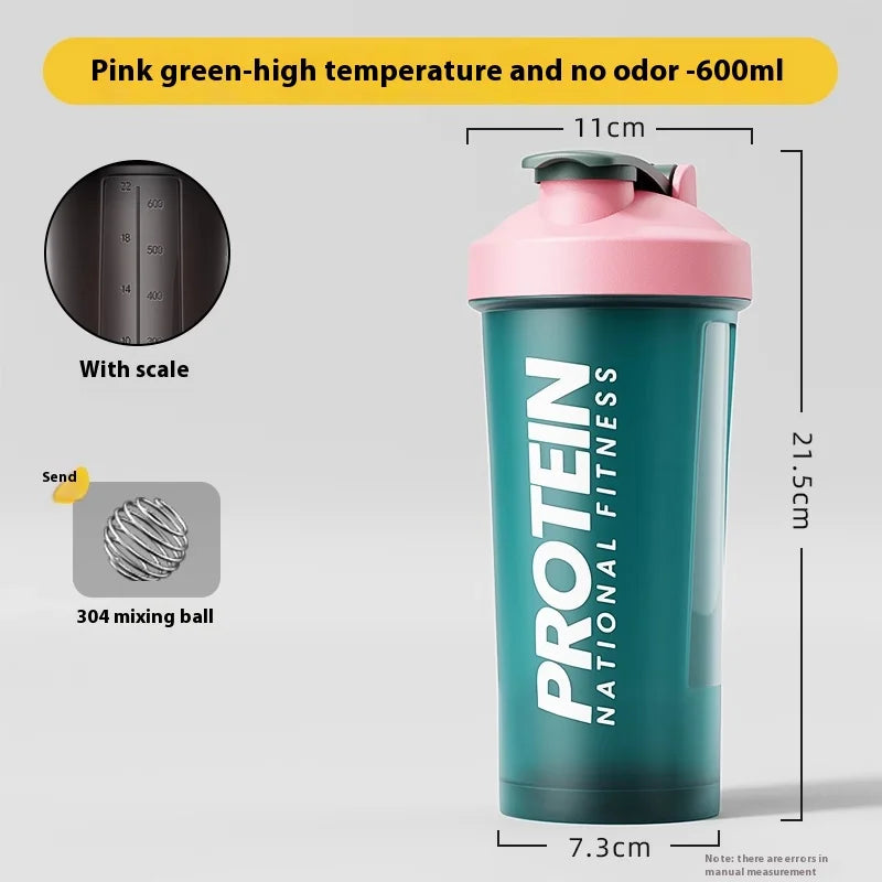 Shaking Cup Fitness Sports Water Cup Protein Powder Shaking Cup Milk Shake Brewing Mixing Cup Male Female Cup