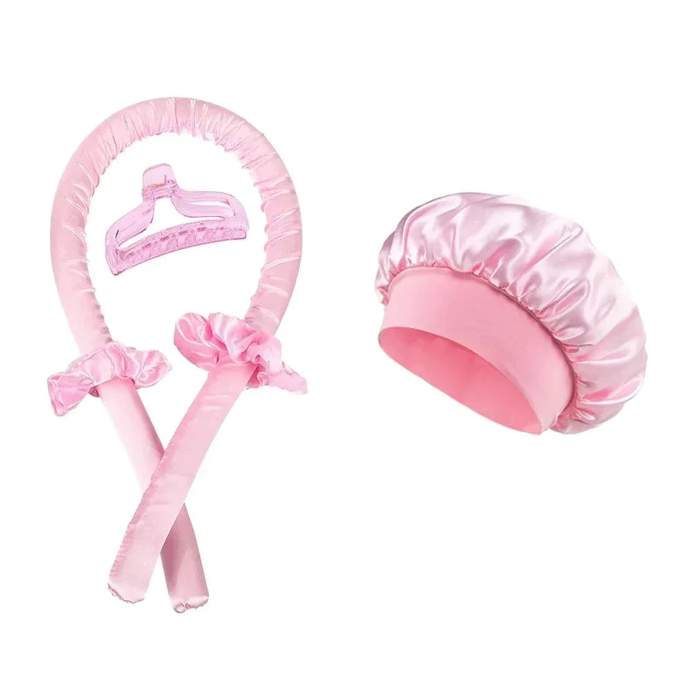 Transform Your Look Overnight with Our Heatless Curling Rod Night Cap - Effortless Lazy Hair Curlers and Soft Headband for Stunning Curls!