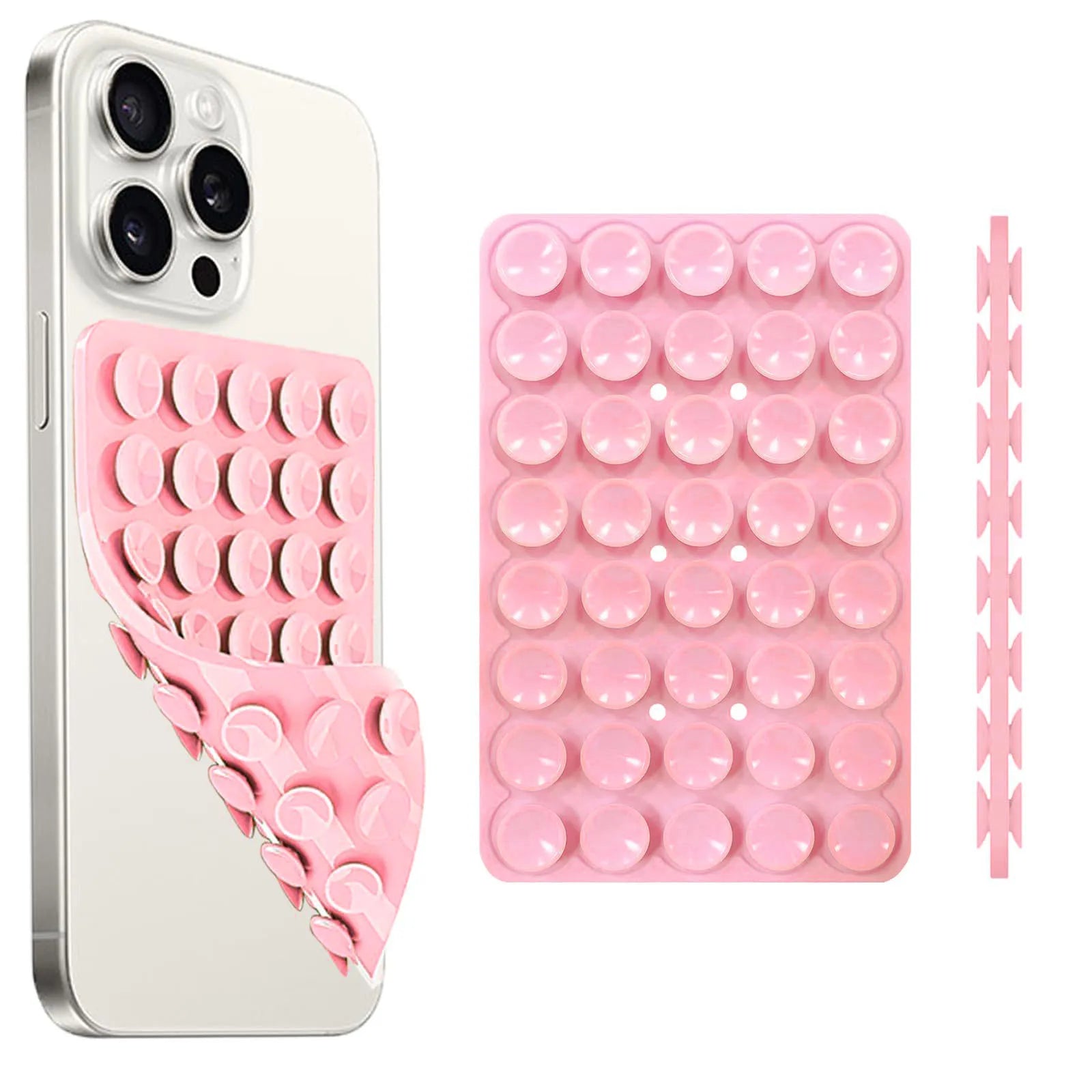 Double Sided Silicone Suction Cup Phone Case Detachable Stand for Hands-Free Selfies and Videos Just Use for Smooth Glass